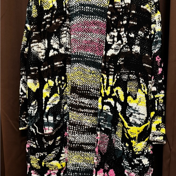 Free People Think Twice Multicolor Knit Oversized Cardigan Sweater - Picture 8 of 12